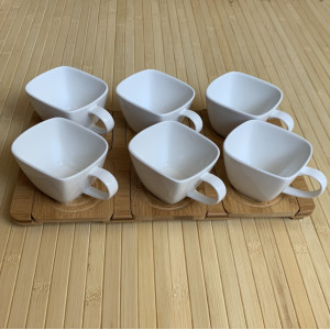 Чайный набор из керамики шесть чашек. Photo 2